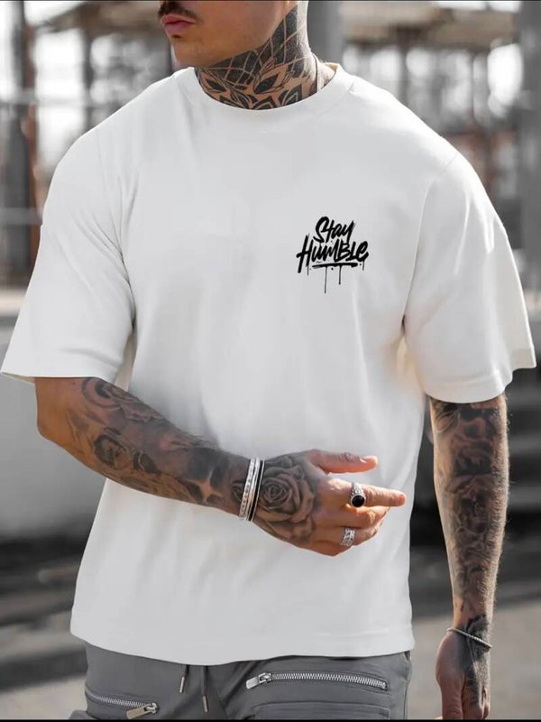 StayHumble Oversize T-skjorte | hvit