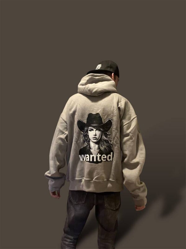 StayHumble «wanted» hoodie - oversized - grå
