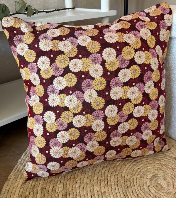 Burgundy sierkussen 50x50 cm