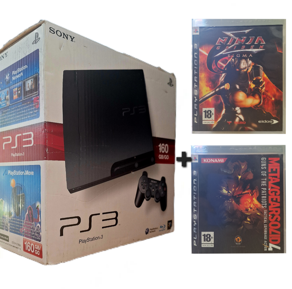 Sony PS3 Console + 2 Games: Metal Gear Solid 4 & Ninja Gaiden Sigma