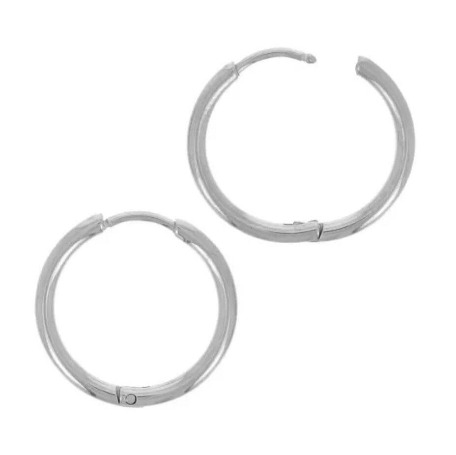 Les créoles argentées 16 mm