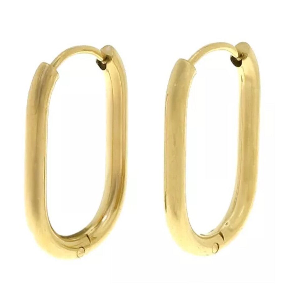 Les créoles ovales dorées