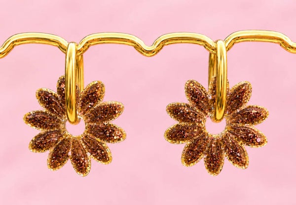Les pampilles Marguerites Bronze