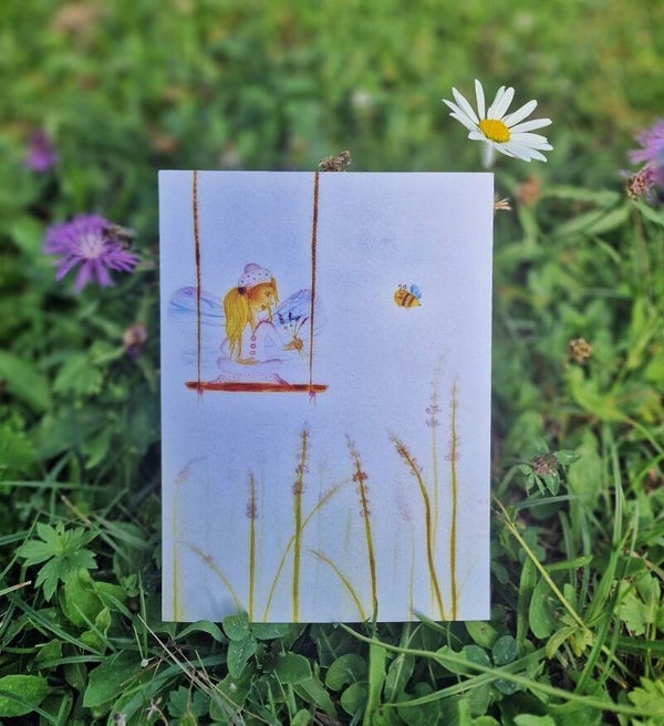 Lavendelfee Postkarte