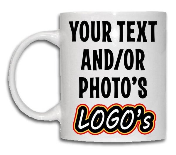 Personalised mug Custom logo/photo/text.