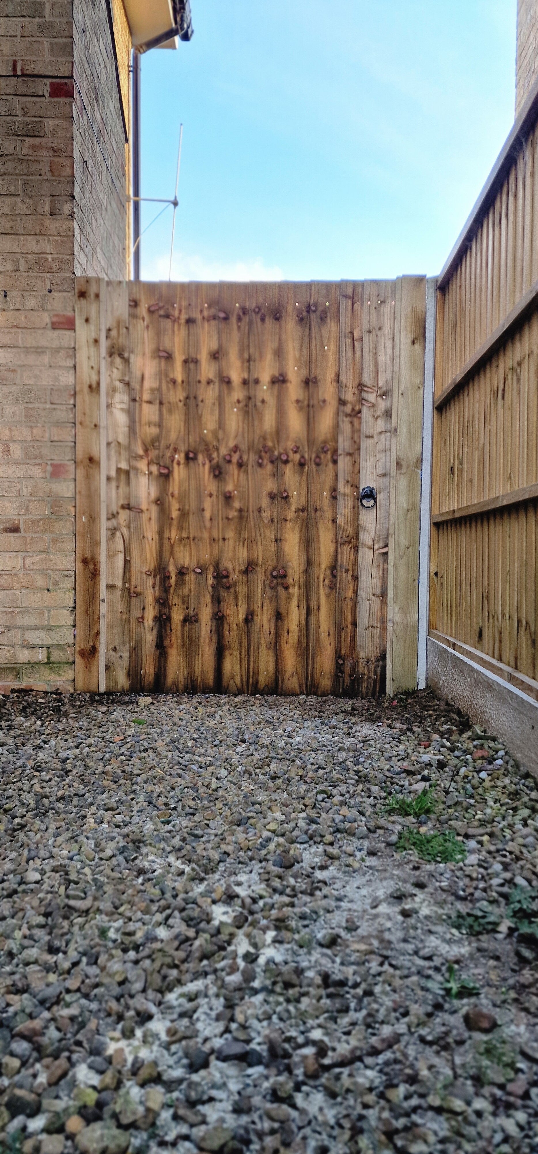 "Bespoke timber garden gate built in Knaresborough", "Custom side-access gate North Yorkshire"