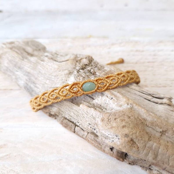 macrame bandje bruin