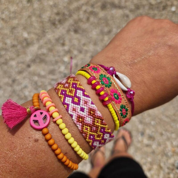 Kids setje pink/oker