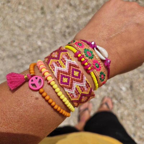 Kids setje oker/pink