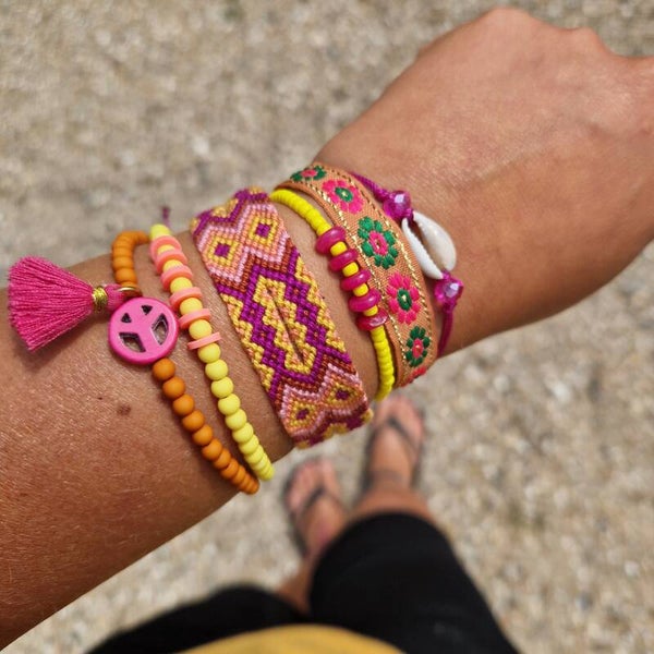 Kids setje oker/pink