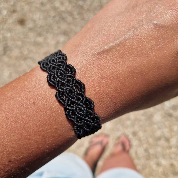 macrame bandje black