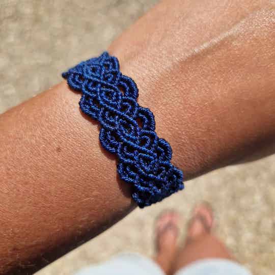 macrame bandje blue