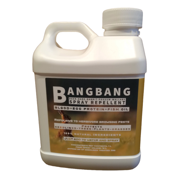BANGBANG ANIMAL REPELLENT - 1L CONCENTRATE MAKES 10L FINAL SPRAY