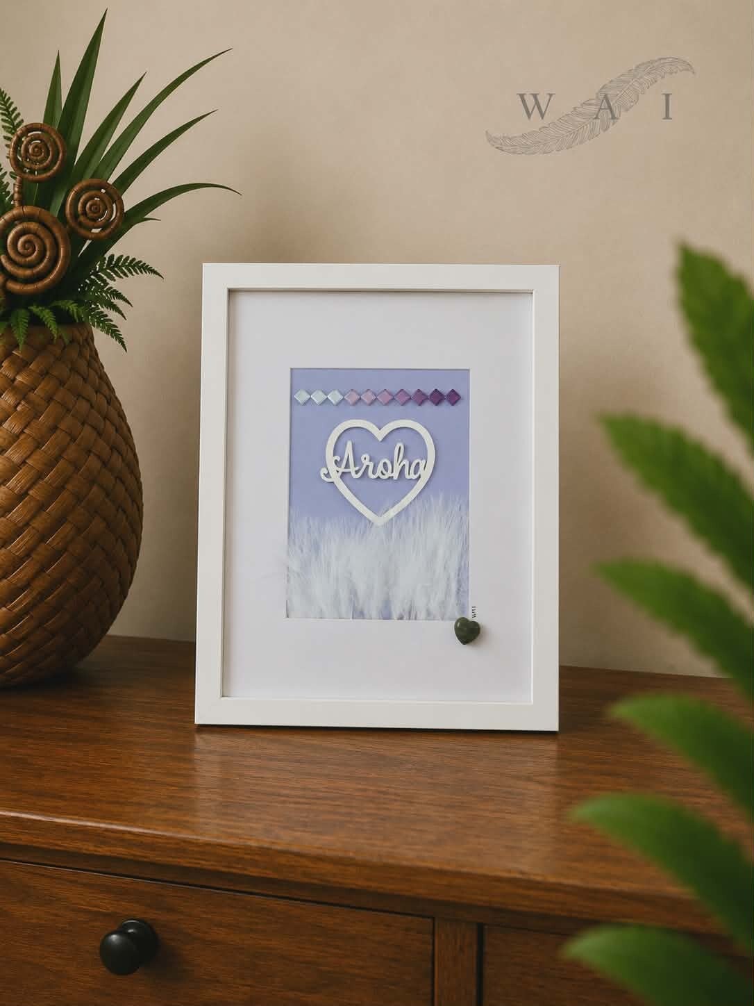 Aroha - Love (9) - White - Purple - Mauve