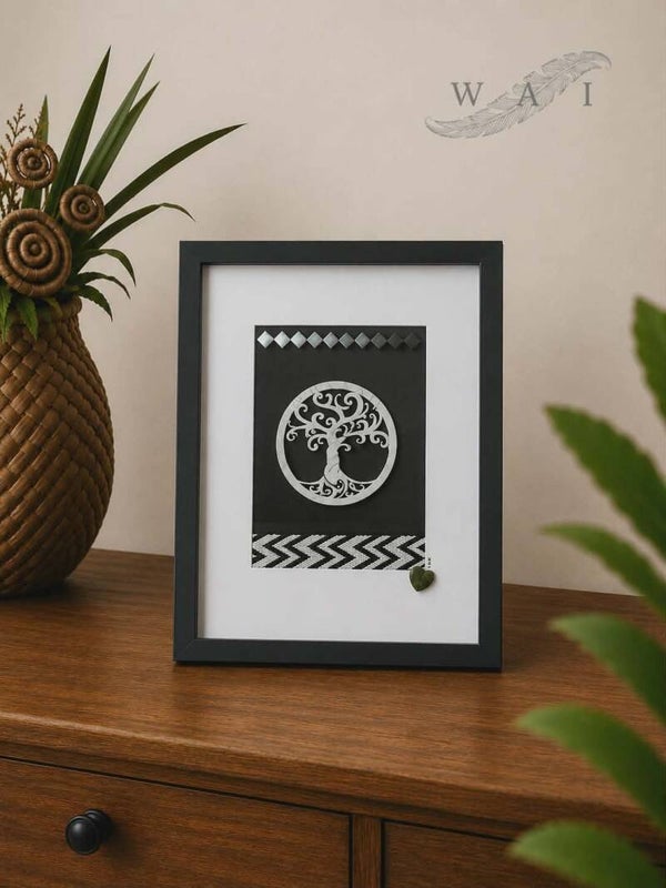 Rakau/Whanau - Tree (11) - Black - White - Silver