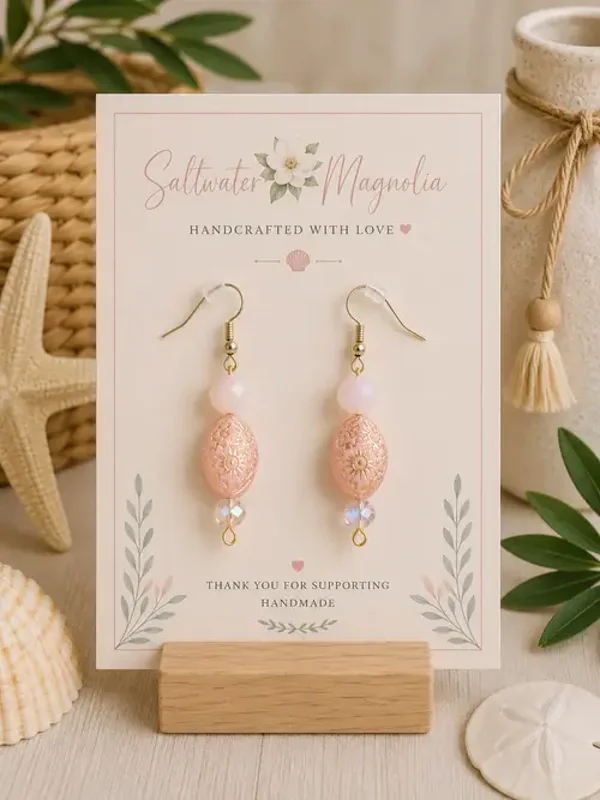 Blushing Magnolia Earrings