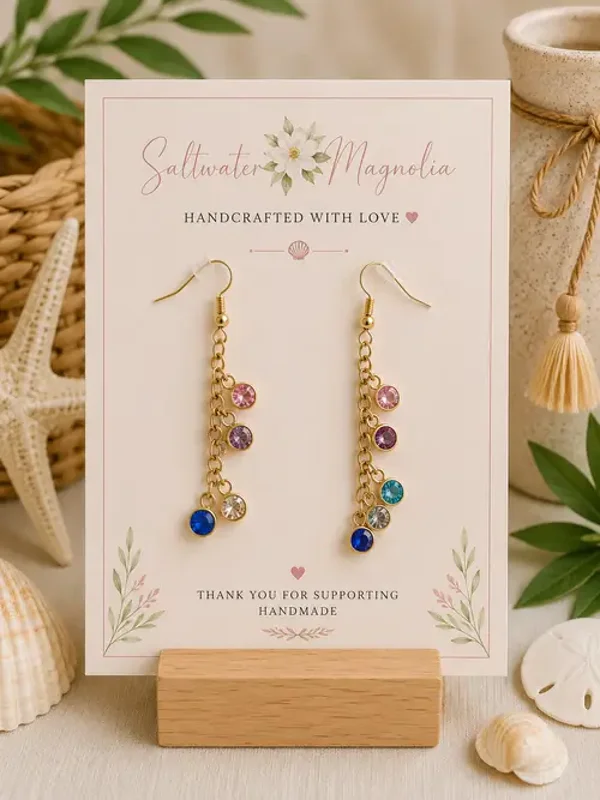 Coastal Confetti Crystal Earrings