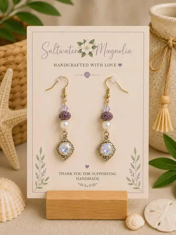 Lavender Coastal Glow Earrings
