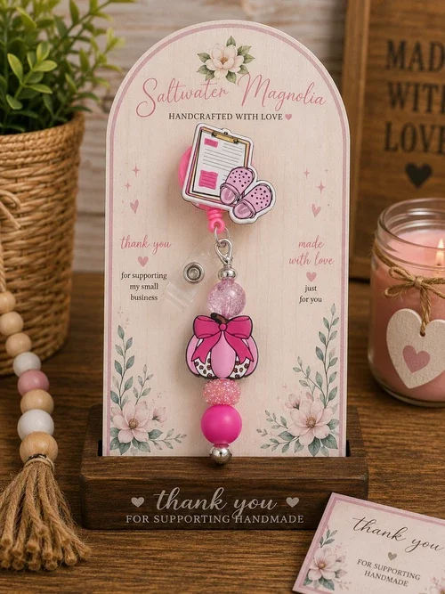 Pink Scrub Life Badge Reel