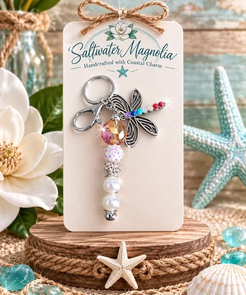 Coastal Dragonfly Keychain