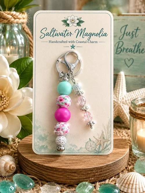 Coastal Bloom Keychain