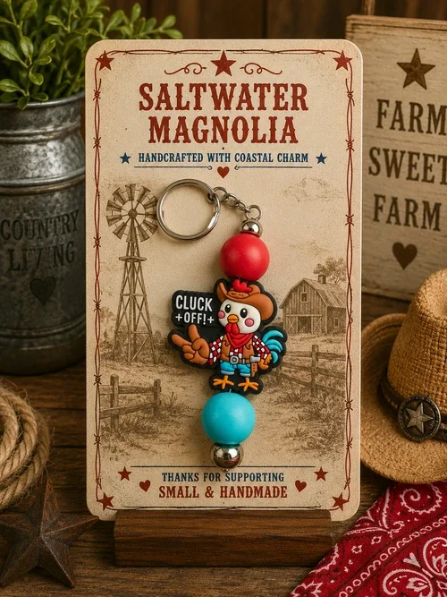 Sassy Barnyard Keychain