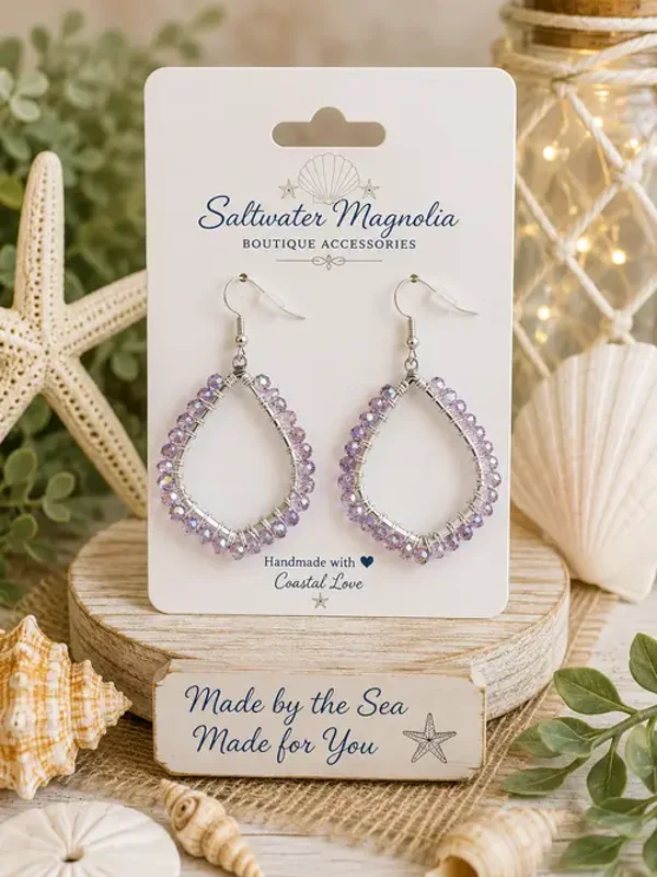 Lavender Luxe Teardrop Earrings