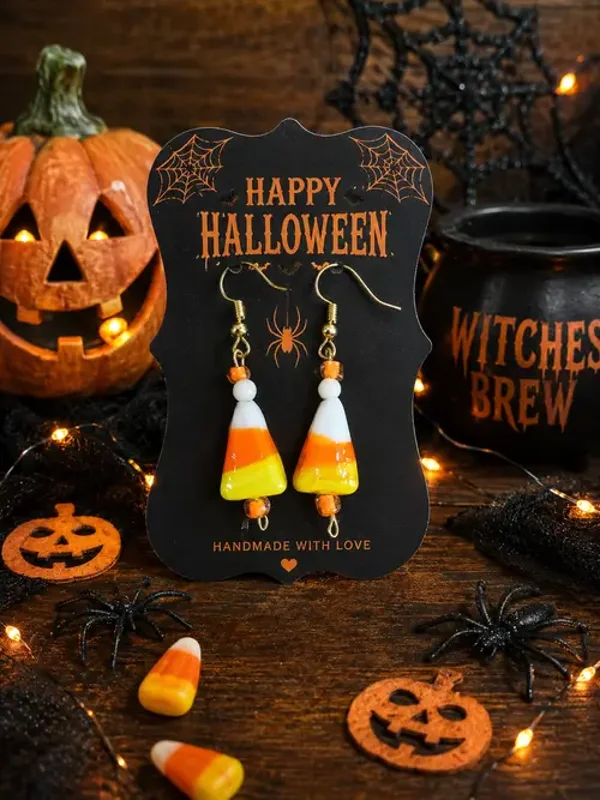 Sweet as Candy Corn Earrings