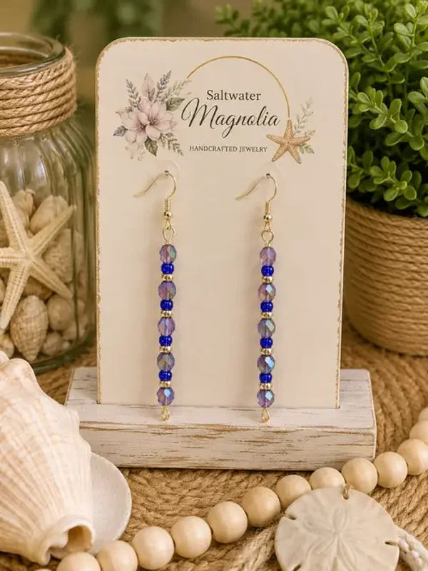 Twilight Shimmer Bar Earrings