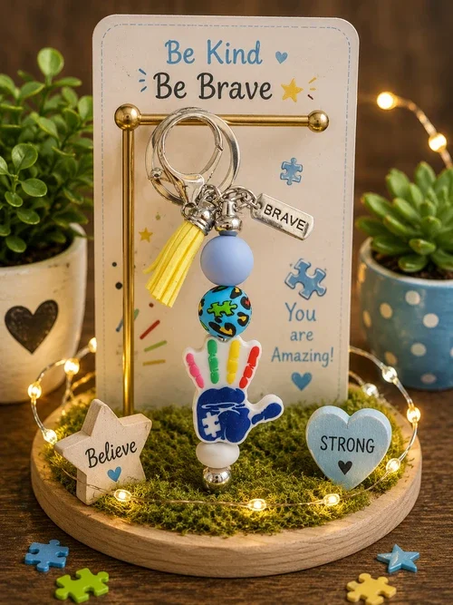 Autism Warrior Keychain