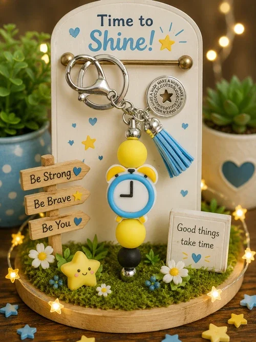 Time to Shine Keychain
