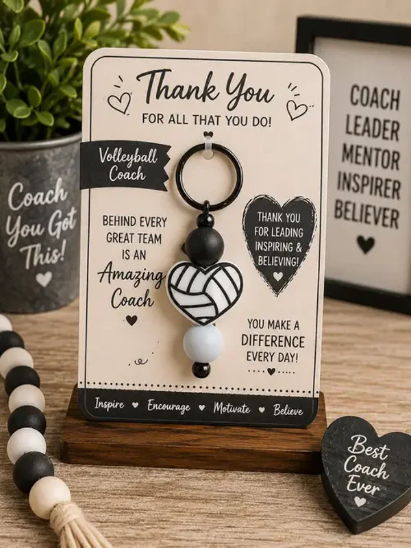 Volleyball Coach Appreciation Keychain