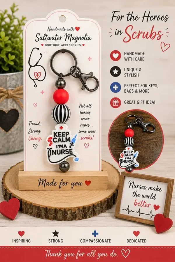 Keep Calm I'm a Nurse Keychain