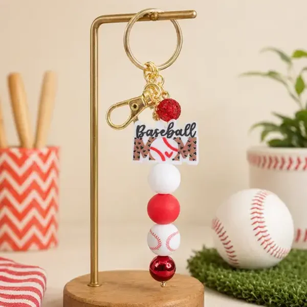 Baseball Mama Keychain