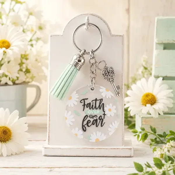Faith Over Fear Keychain