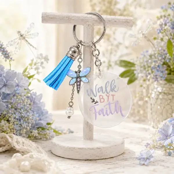 Walk by Faith Keychain