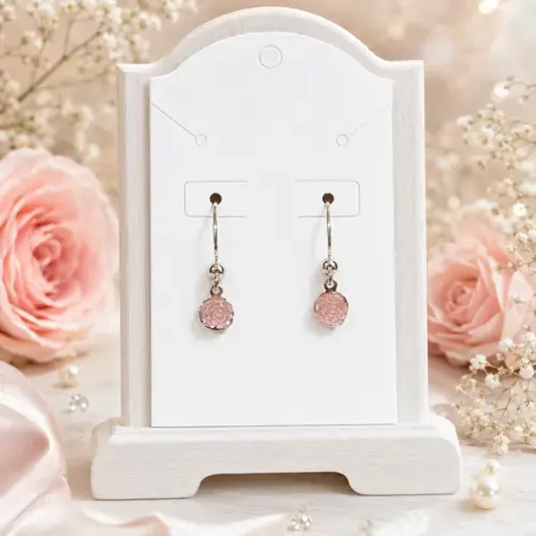 Blushing Rosebud Earrings