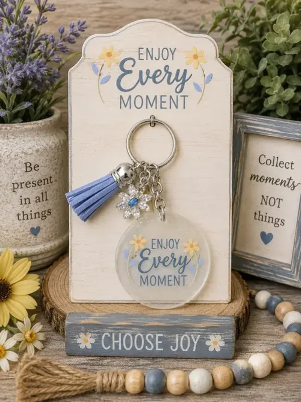 Enjoy Every Moment Keychain