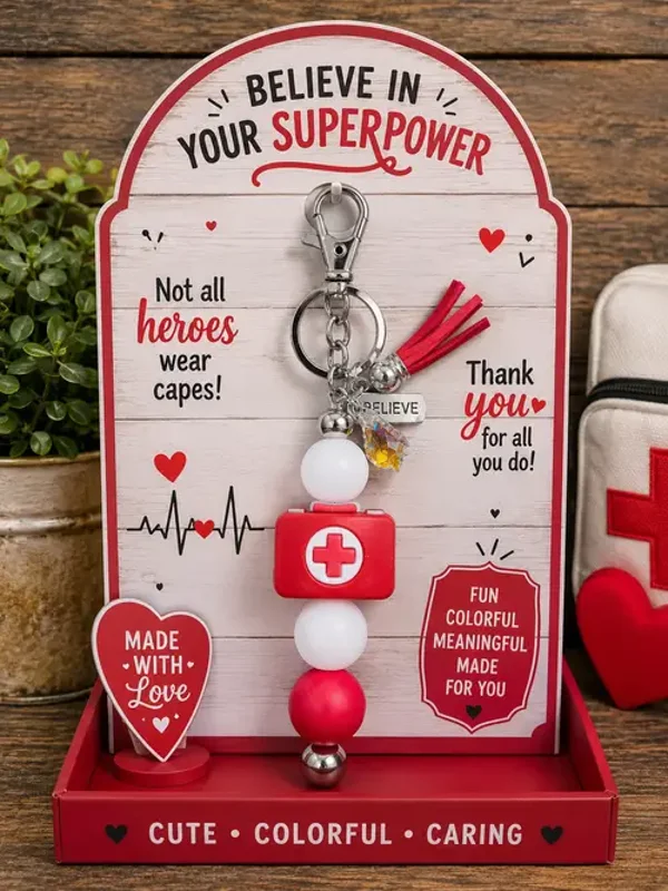 Superhero Nurse Keychain