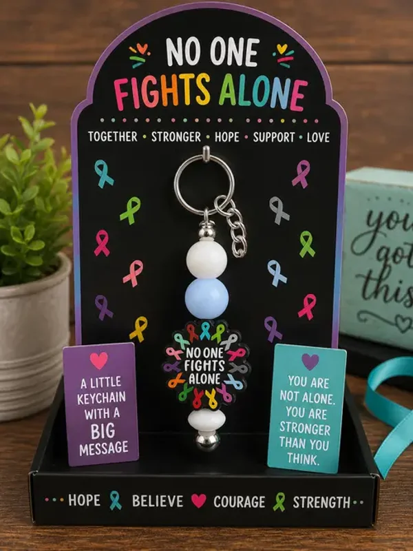 No One Fights Alone Keychain