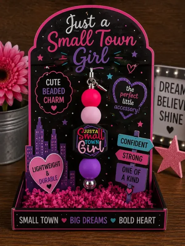 Small Town Girl Keychain