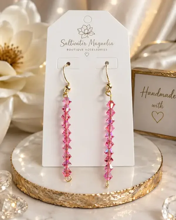 Pretty in Pink Crystal Earrings