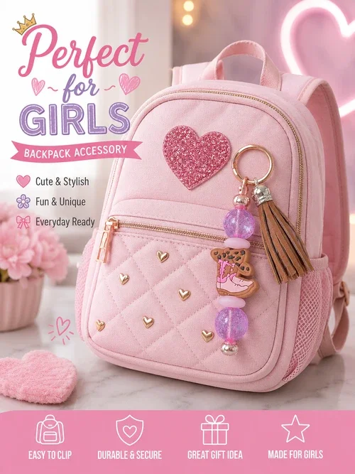 Cowgirl Boots Backpack Charm