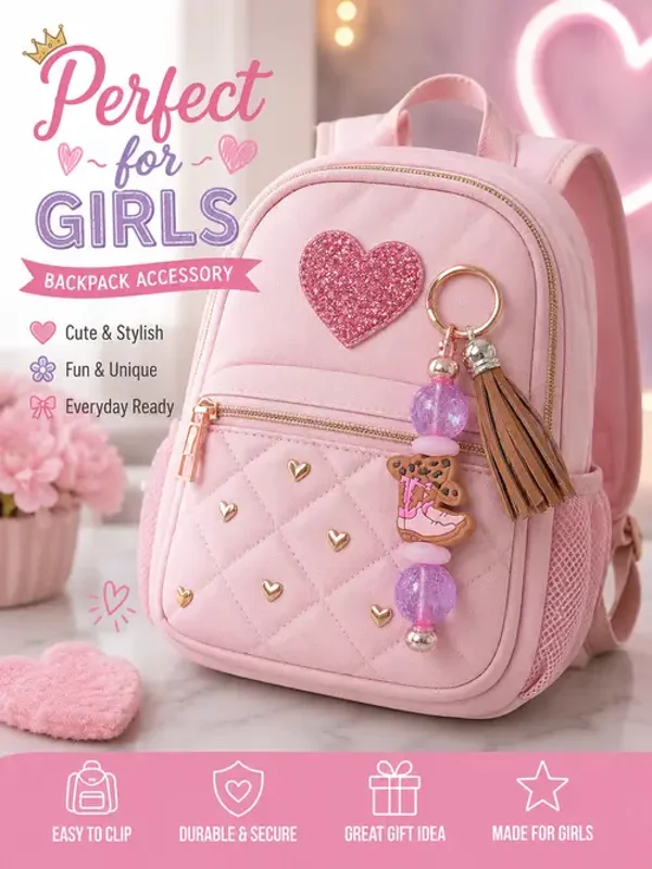 Cowgirl Boots Backpack Charm