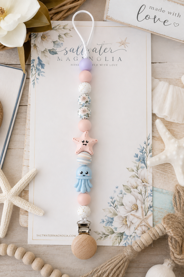 Seaside Snuggles Pacifier Clip