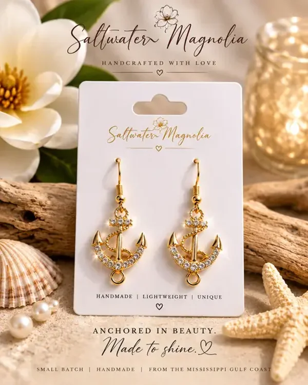 Anchor earrings