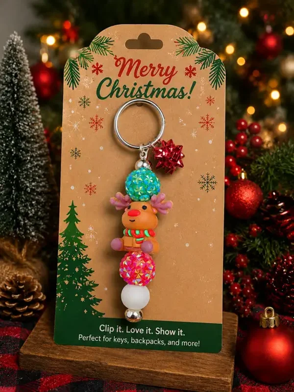 Jolly Reindeer Keychain