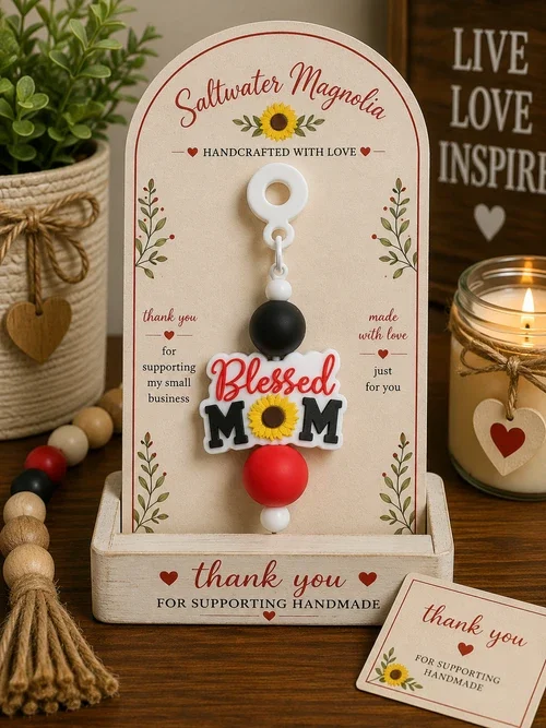 Blessed Mama Tumbler Charm