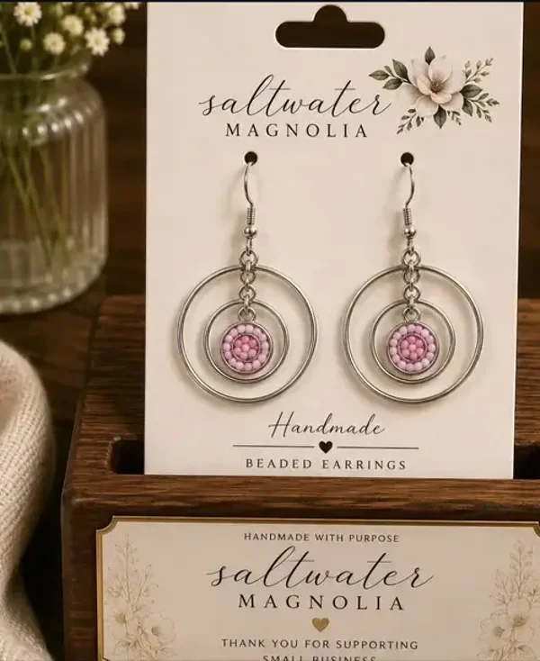 Blushing Orbit Hoops