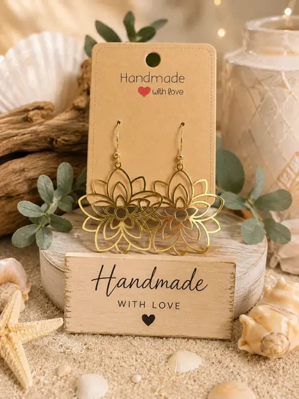 Golden Bloom Statement Earrings